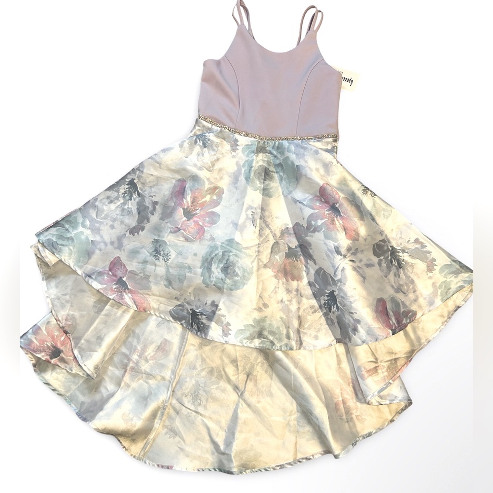 Speechless Kids Size 12 Lavender and Floral High Low Dress